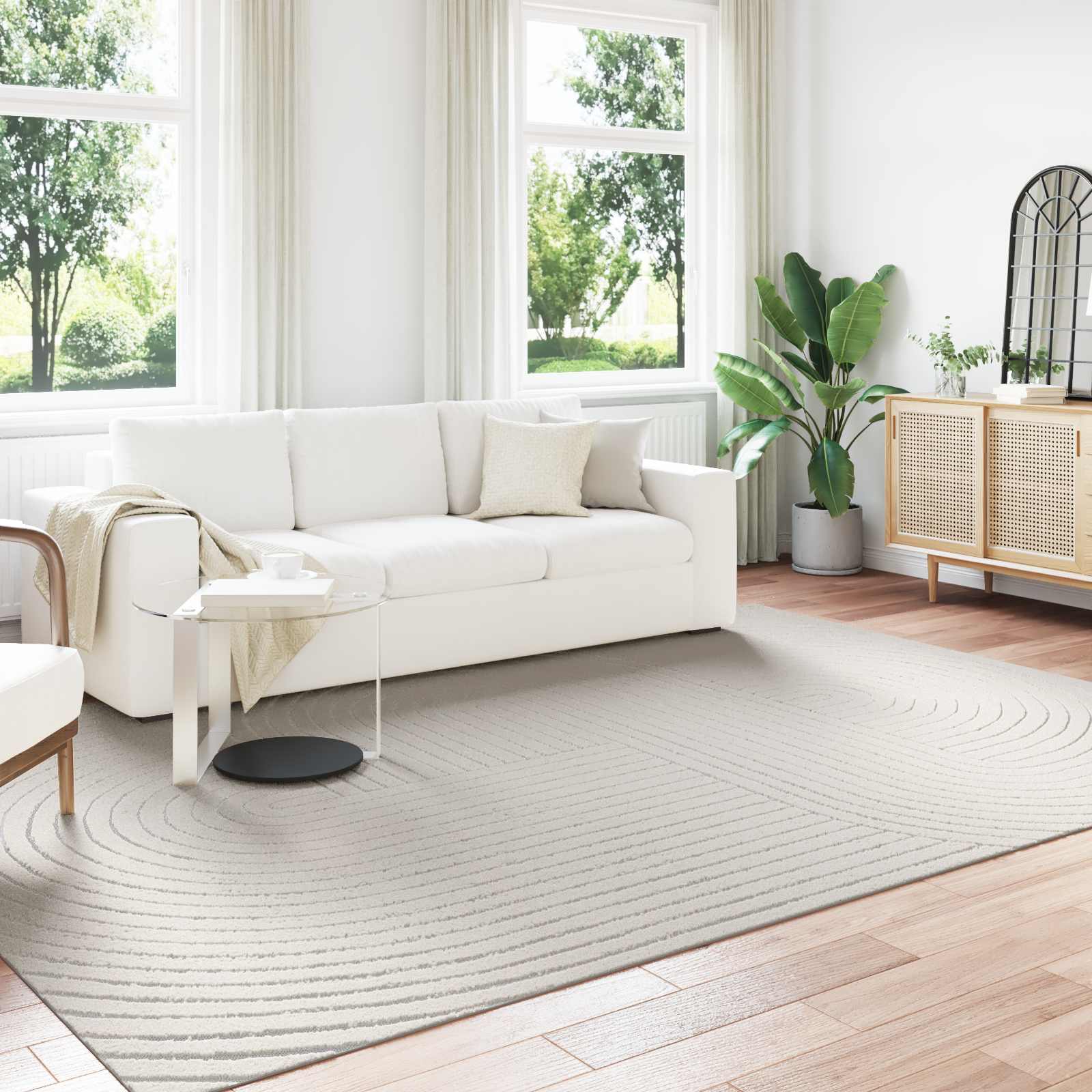 Bereichsteppiche Palmeras 150 X 80 Cm Polyester Creme
