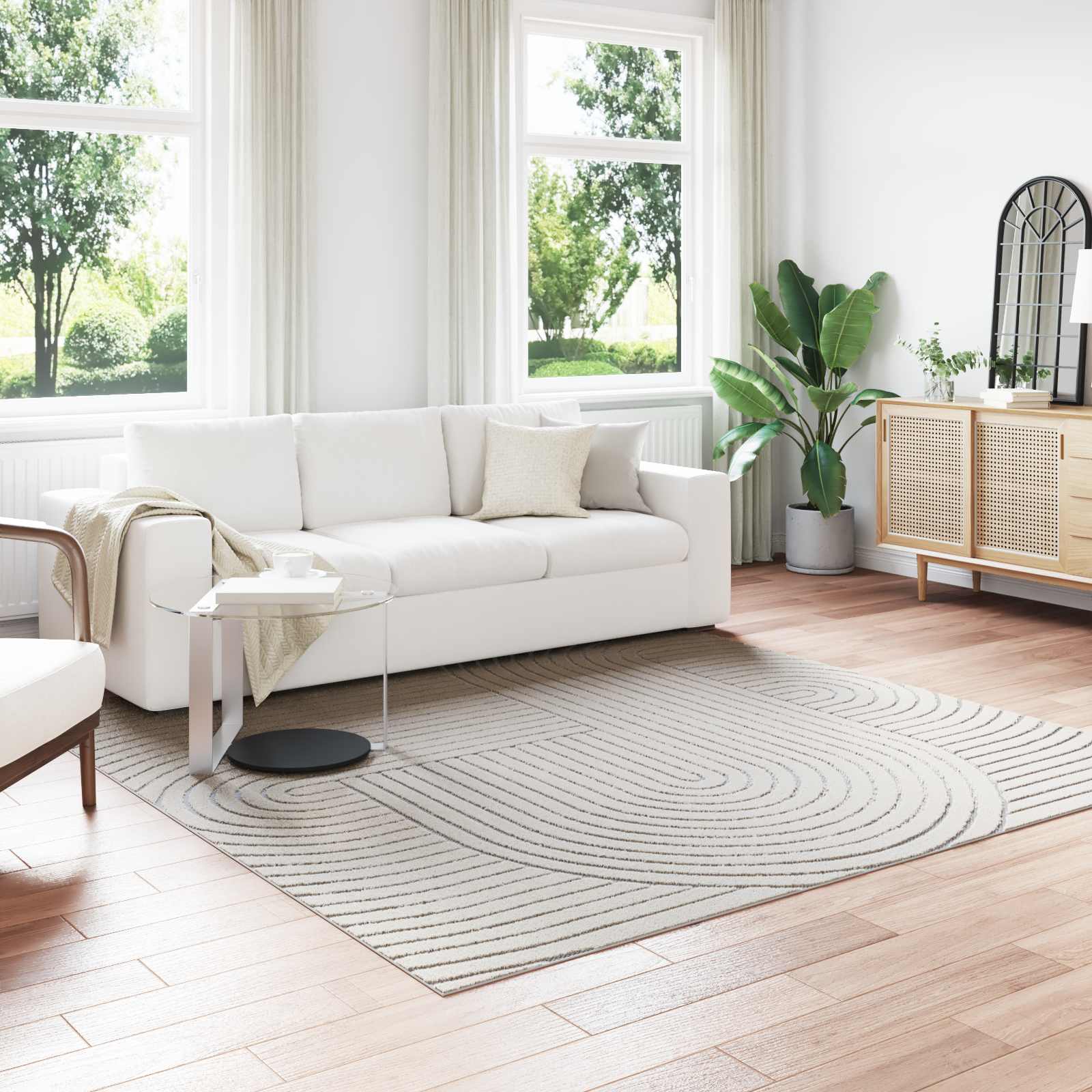 Bereichsteppiche Palmeras 150 X 80 Cm Polyester Creme