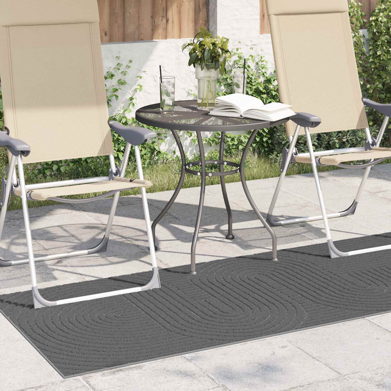 Bereichsteppiche Palmeras 150 X 80 Cm Polyester Anthrazit