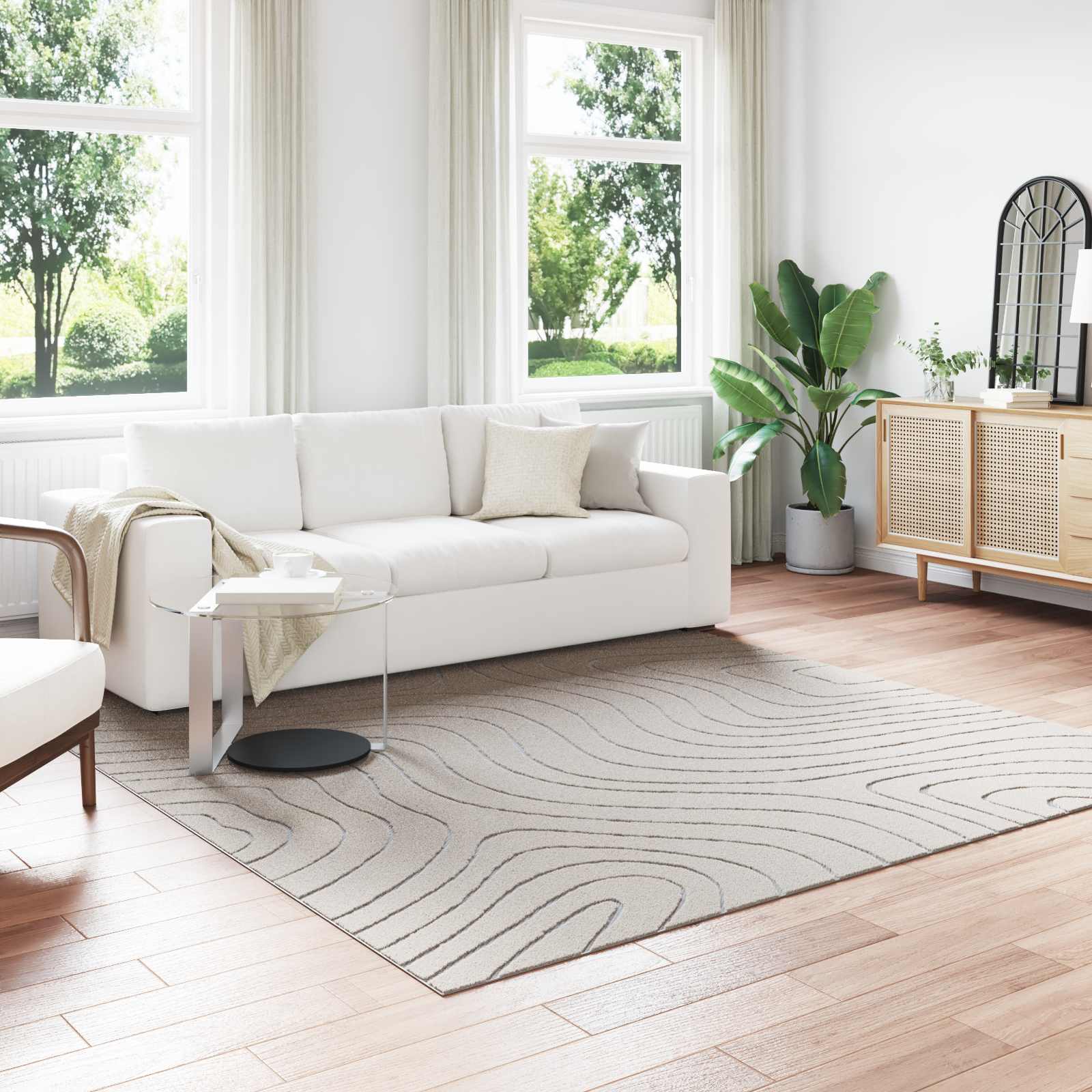 Bereichsteppiche Palmeras 150 X 80 Cm Polyester Creme