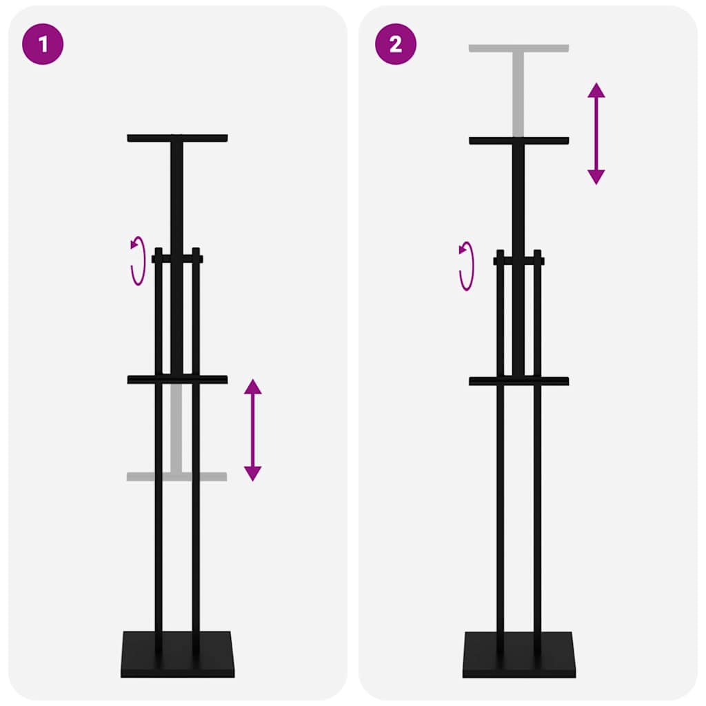 Messestände 2 Pcs 26.5 X 26.5 X 150 Cm Stahl