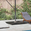 Sonnenschirmständer Dunkelgrau Holzlook 100 X 100 X 4 Cm Stahl