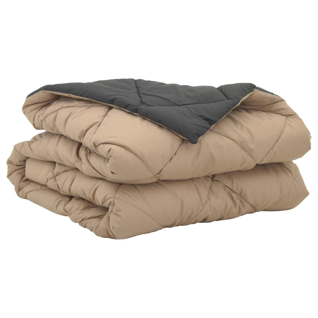 Sommerdecke 200 X 135 Cm Microfiber Anthrazit Und Taupe
