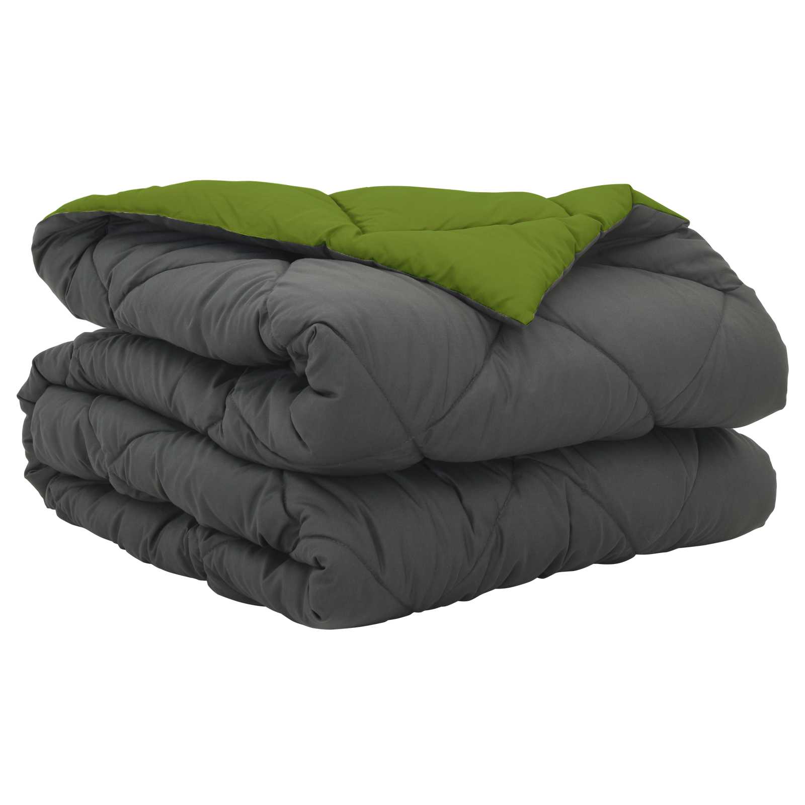 Sommerdecke 200 X 135 Cm Microfiber Grün Und Anthrazit