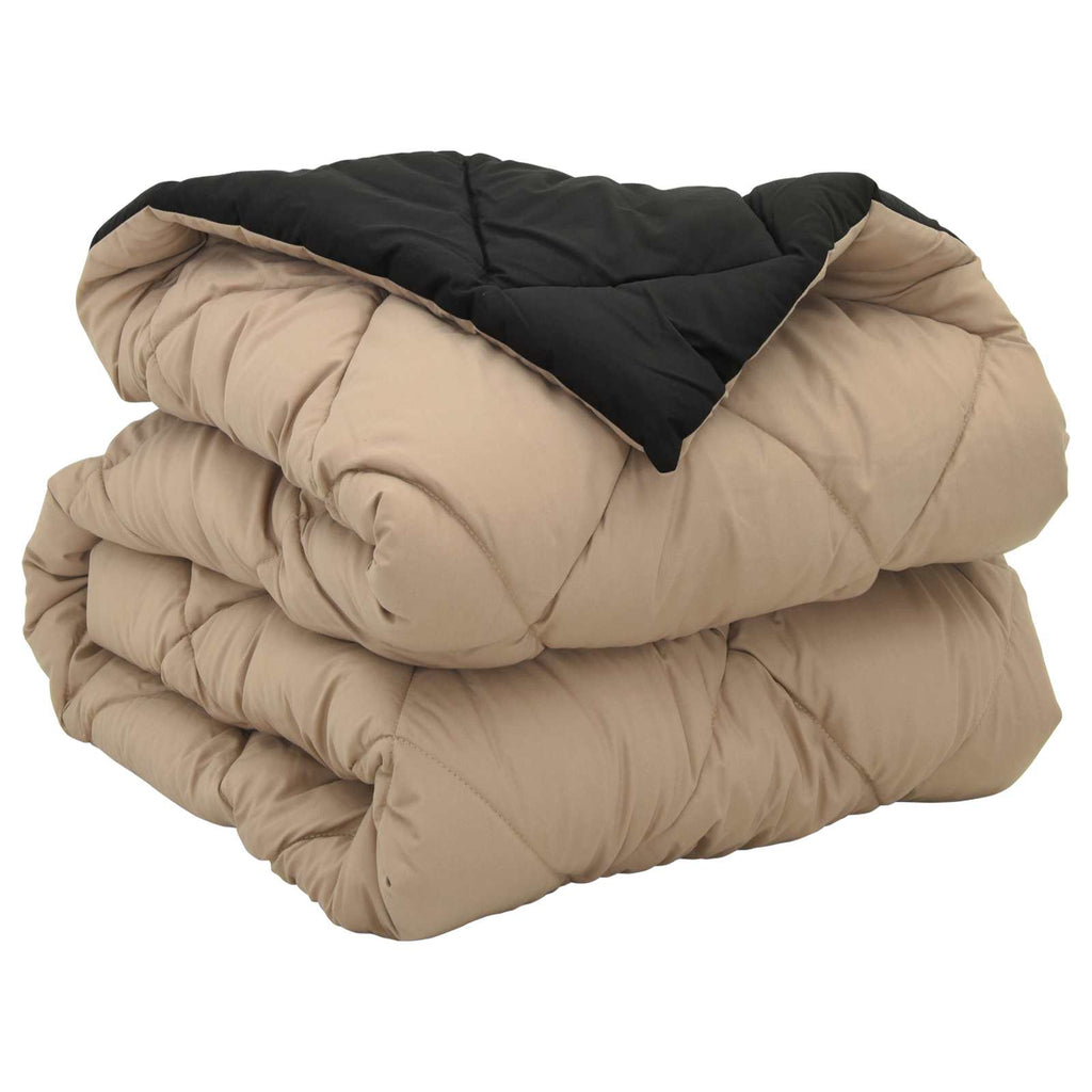 Ganzjahresbettdecke Microfiber Schwarz Und Taupe