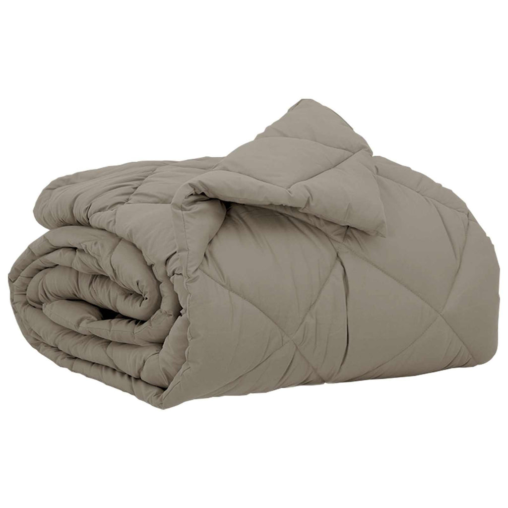 Ganzjahresbettdecke Microfiber Hellgrau