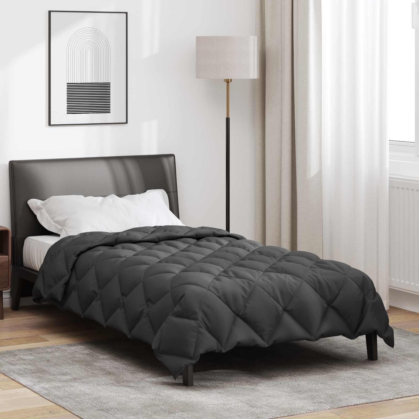 Winterbettdecke Microfiber Anthrazit