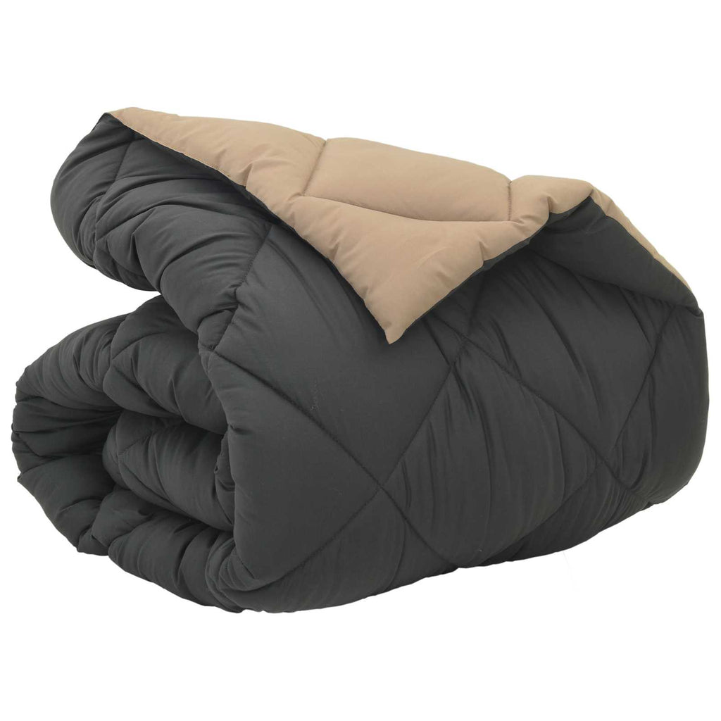 Winterbettdecke Microfiber Anthrazit Und Taupe