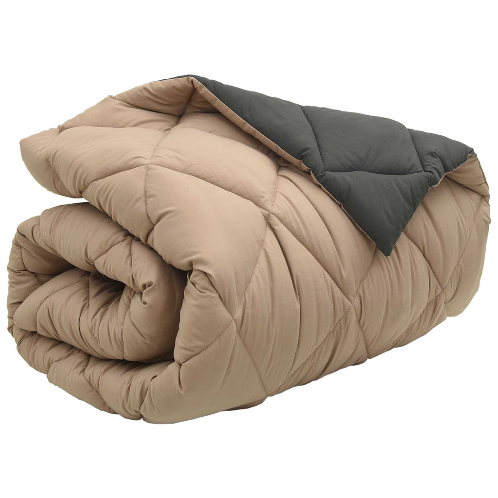 Winterbettdecke Microfiber Anthrazit Und Taupe