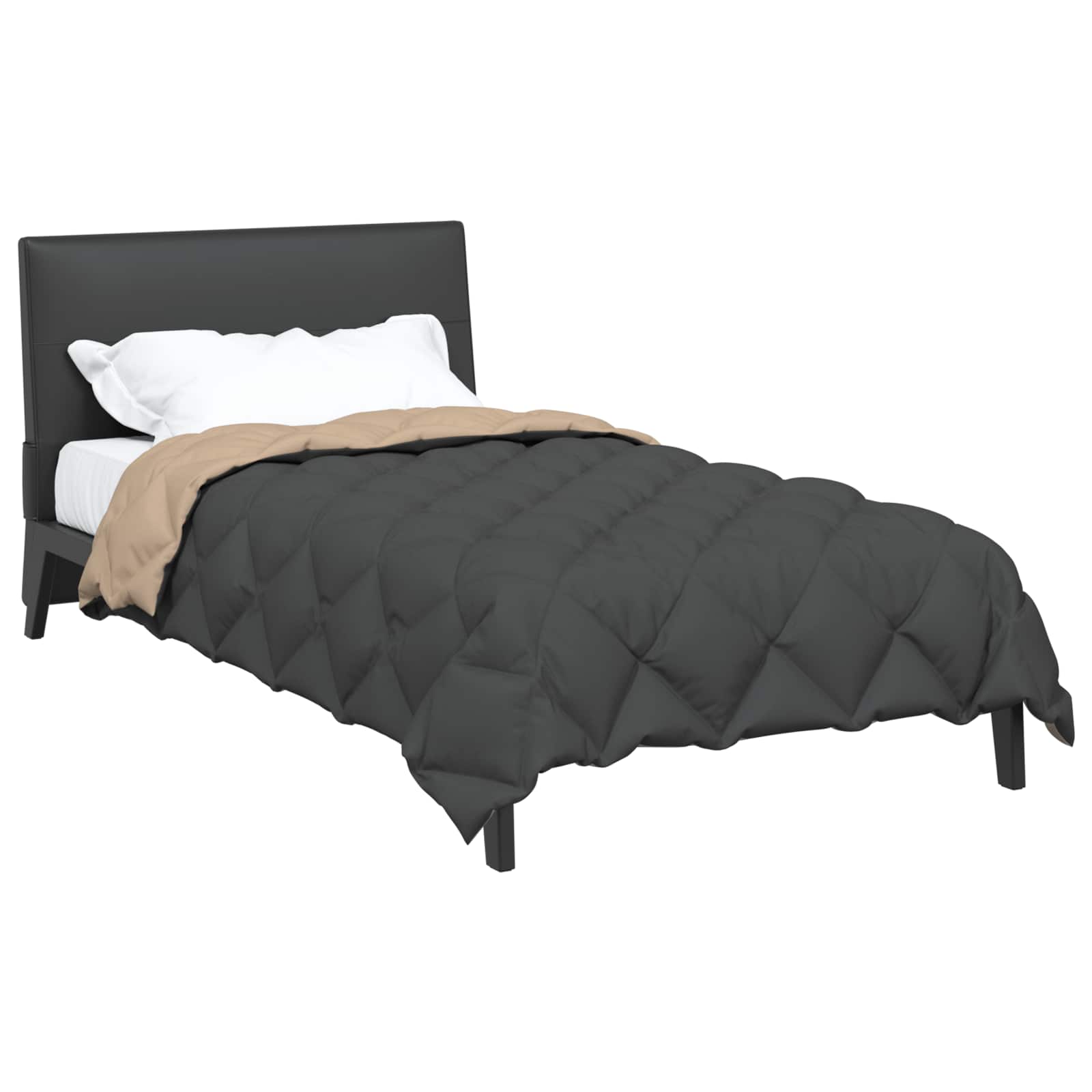 Winterbettdecke Microfiber Anthrazit Und Taupe