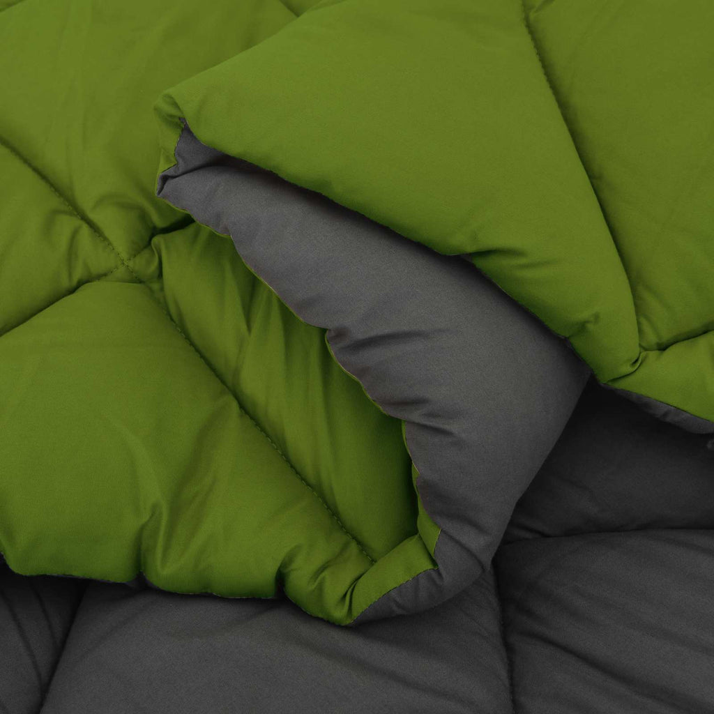 Winterbettdecke Microfiber Grün Und Anthrazit