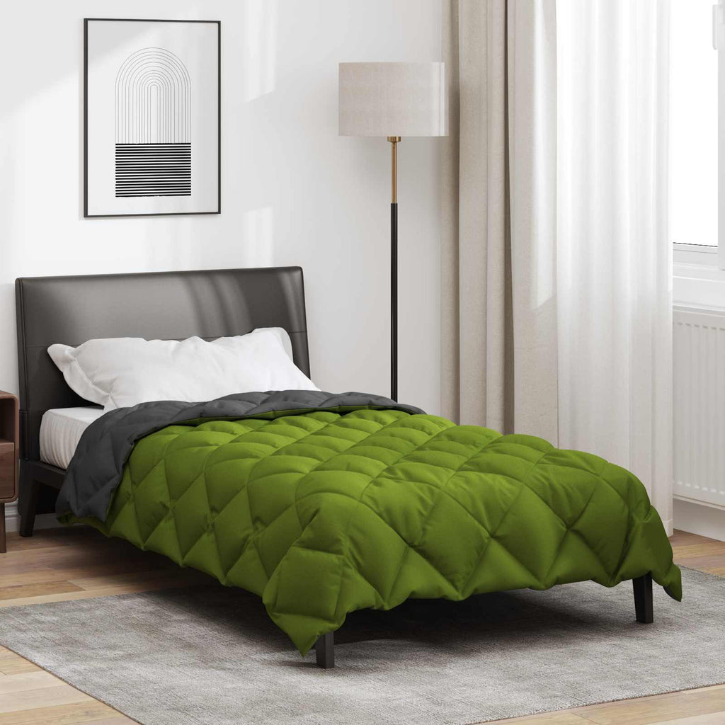 Winterbettdecke Microfiber Grün Und Anthrazit