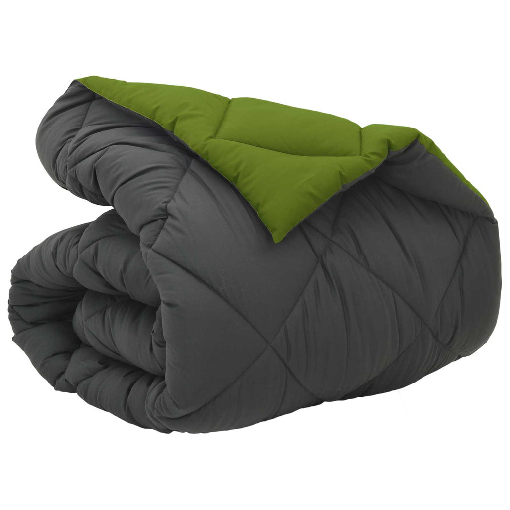 Winterbettdecke Microfiber Grün Und Anthrazit