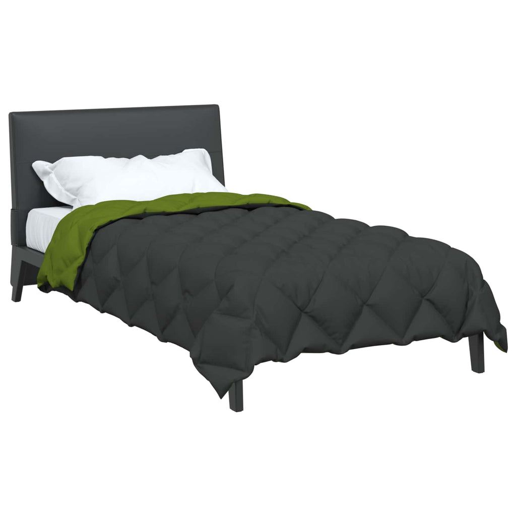 Winterbettdecke Microfiber Grün Und Anthrazit