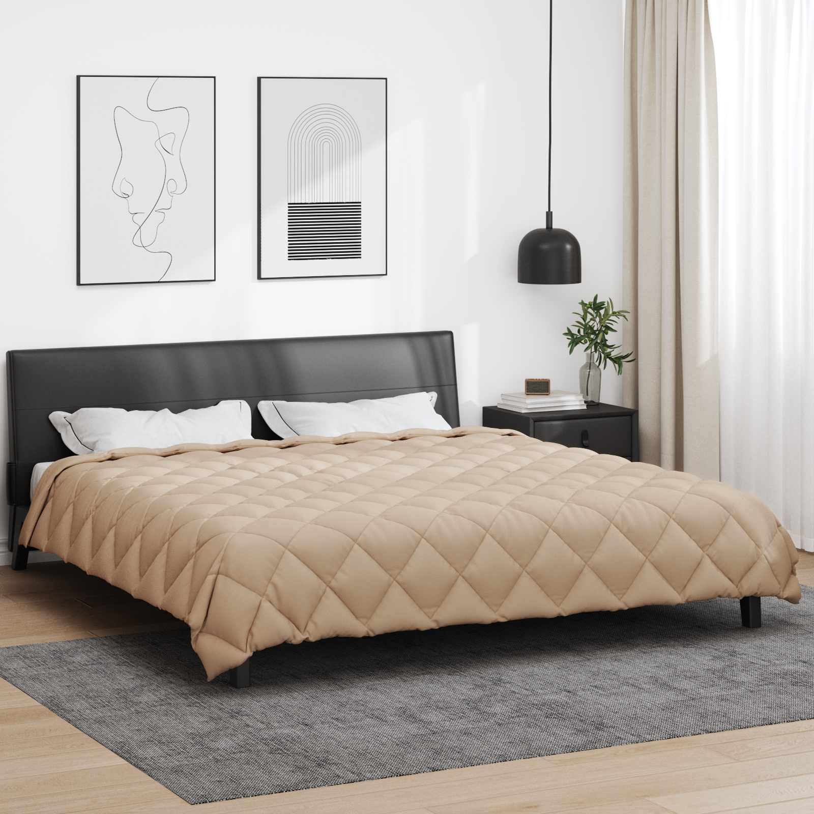 Winterbettdecke 155 X 220 Cm Microfiber Taupe