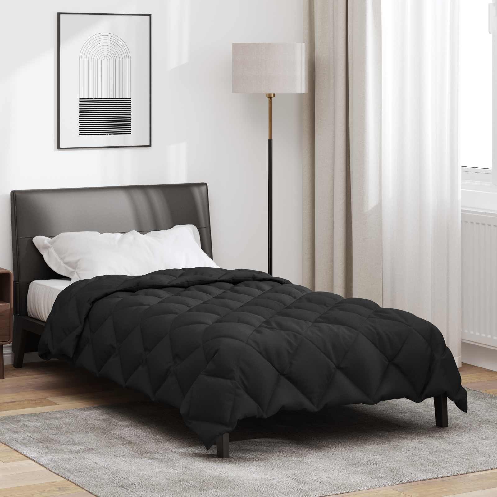 Winterbettdecke Microfiber Schwarz