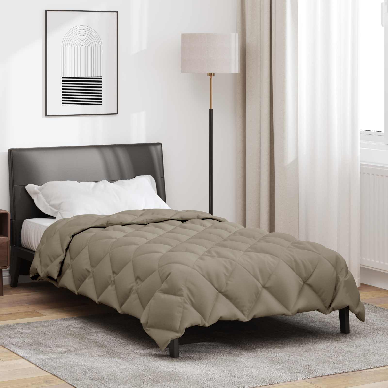 Winterbettdecke Microfiber Hellgrau