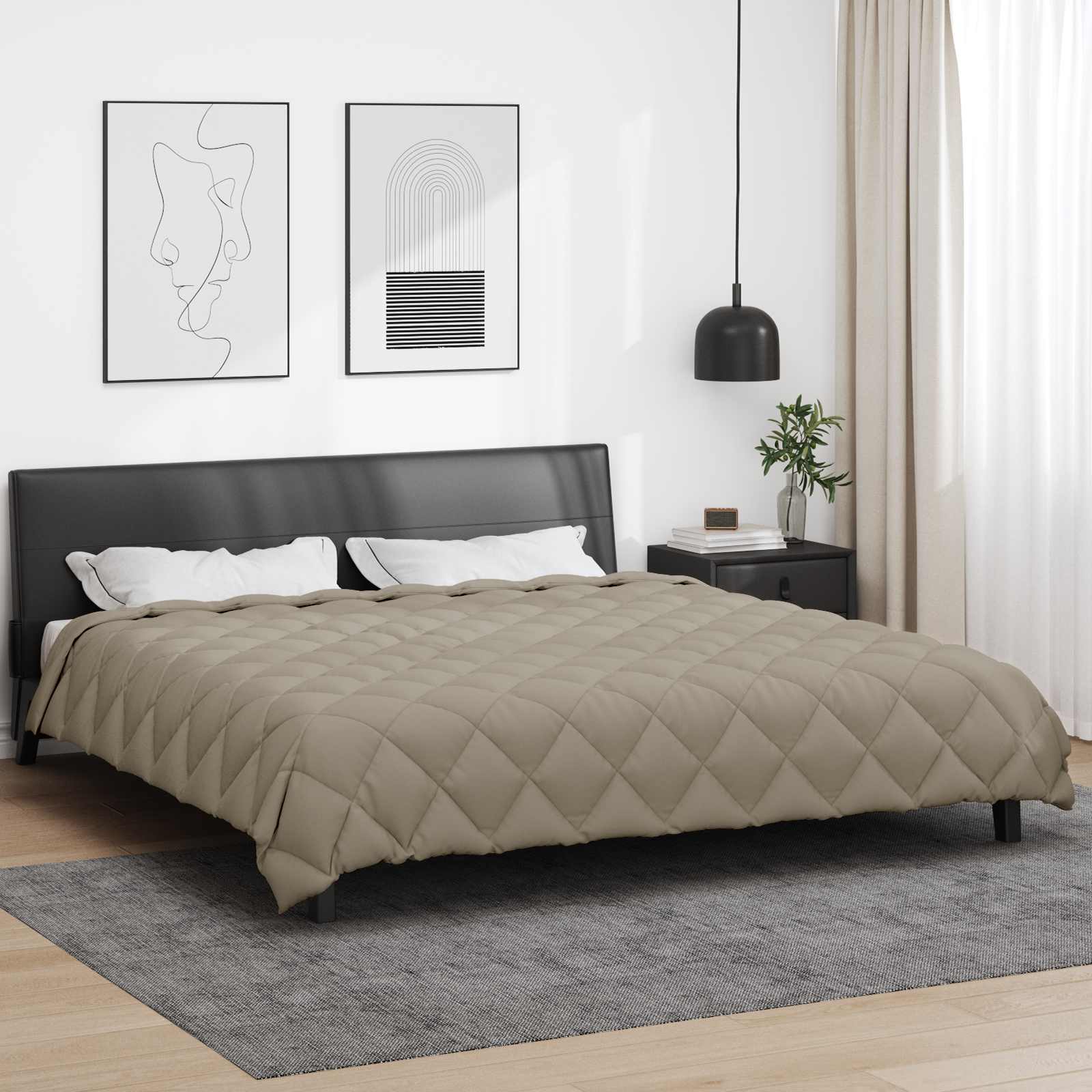Winterbettdecke Microfiber Hellgrau