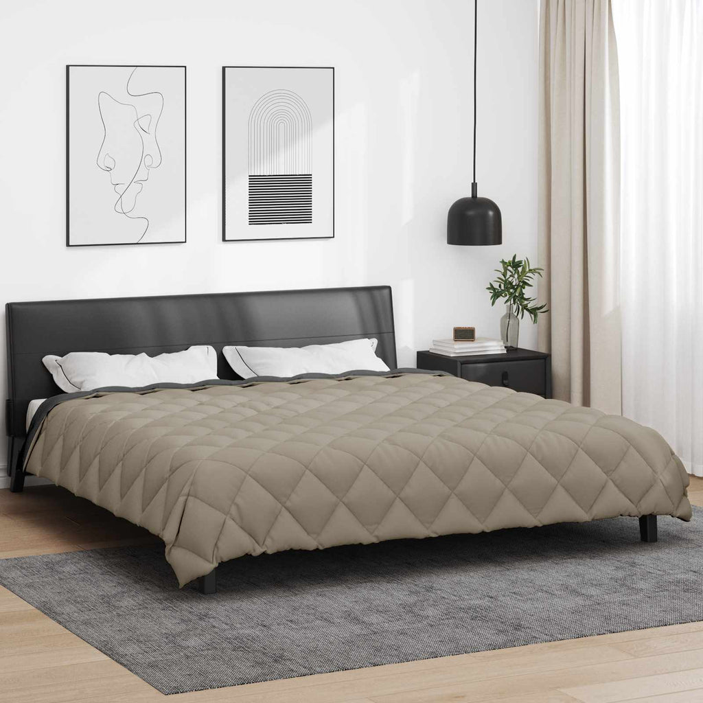 Winterbettdecke Microfiber Hellgrau Und Anthrazit