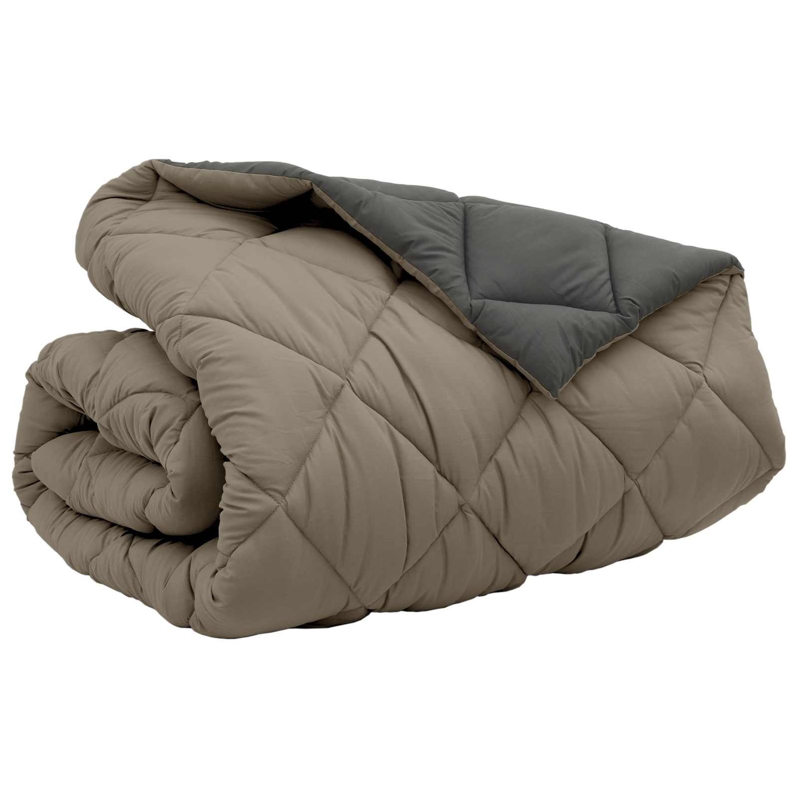 Winterbettdecke Microfiber Hellgrau Und Anthrazit