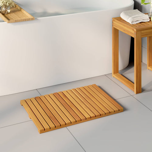 Badematte Uni Braun Holz