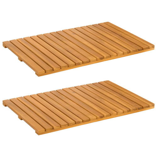 Badematte Uni Braun Holz