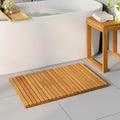 Badematte Uni Braun Holz