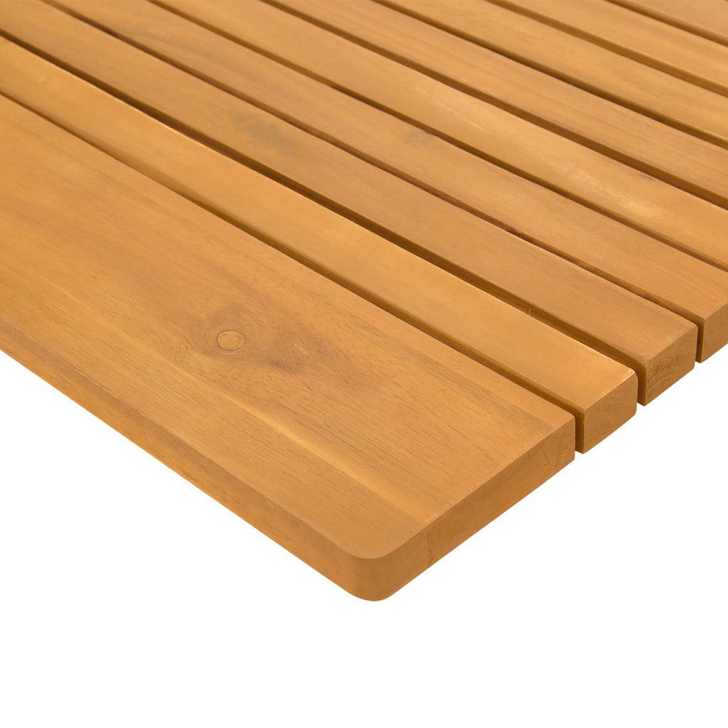 Badematte Uni Braun Holz
