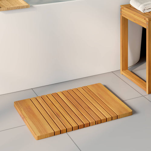 Badematte Uni Braun Holz