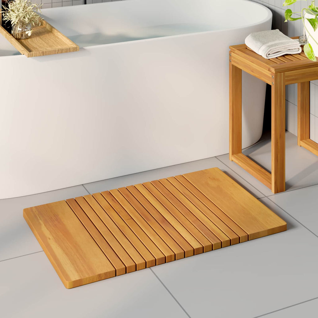 Badematte Uni Braun Holz
