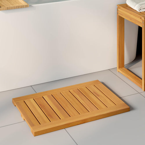 Badematte Uni Braun Holz