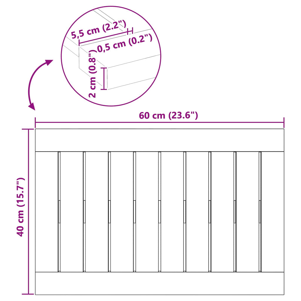 Badematte Uni Braun Holz
