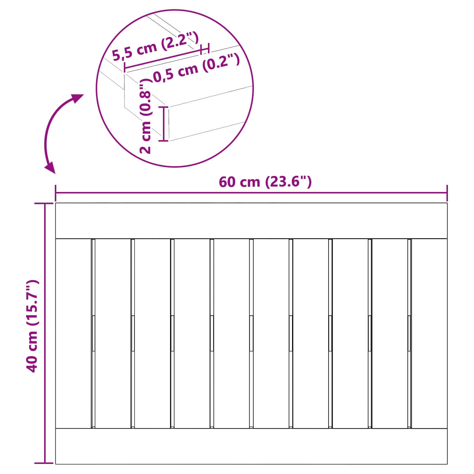Badematte Uni Braun Holz