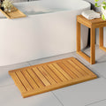 Badematte Uni Braun Holz