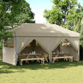 Party Tent Pop-Up Taupe 580 X 292 X 315 Cm Oxford-Stoff