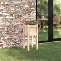 Garten-Pflanzgefäß Natur 31 X 31 X 70 Cm Massives Kiefernholz