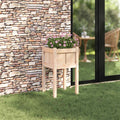 Garten-Pflanzgefäß Natur 40 X 40 X 70 Cm Massives Kiefernholz