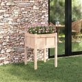 Garten-Pflanzgefäß Natur 50 X 50 X 70 Cm Massives Kiefernholz