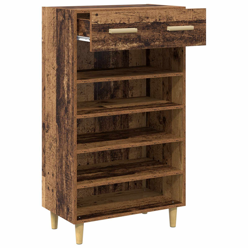 Schuhschrank Mit Regal 60 X 35 X 105 Cm Holzwerkstoff