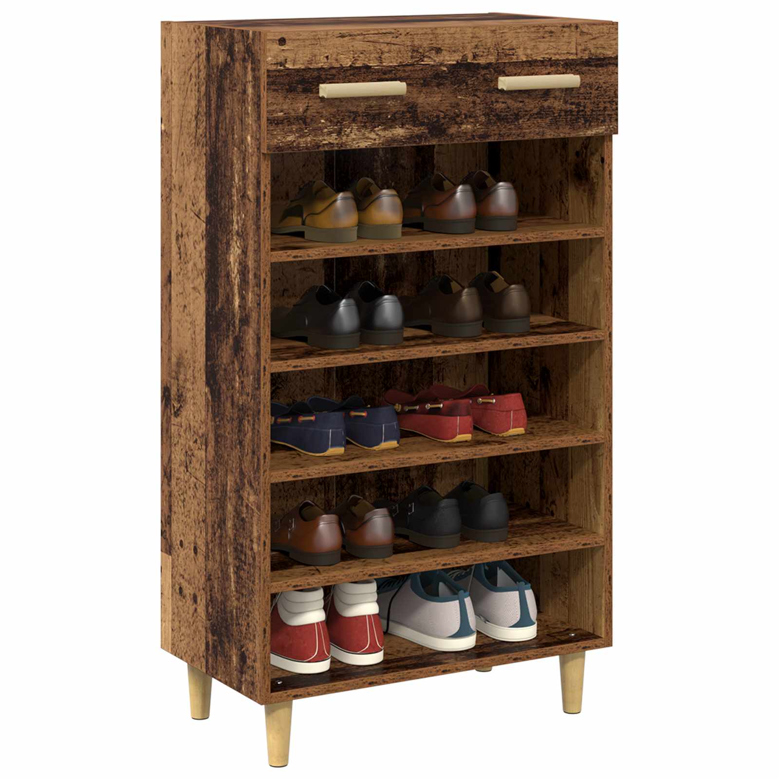 Schuhschrank Mit Regal 60 X 35 X 105 Cm Holzwerkstoff