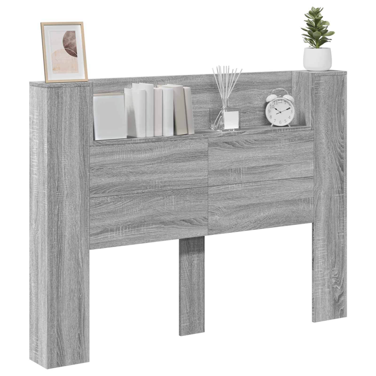 Kopfteil-Schrank Mit Led 140 X 16,5 X 103,5 Cm