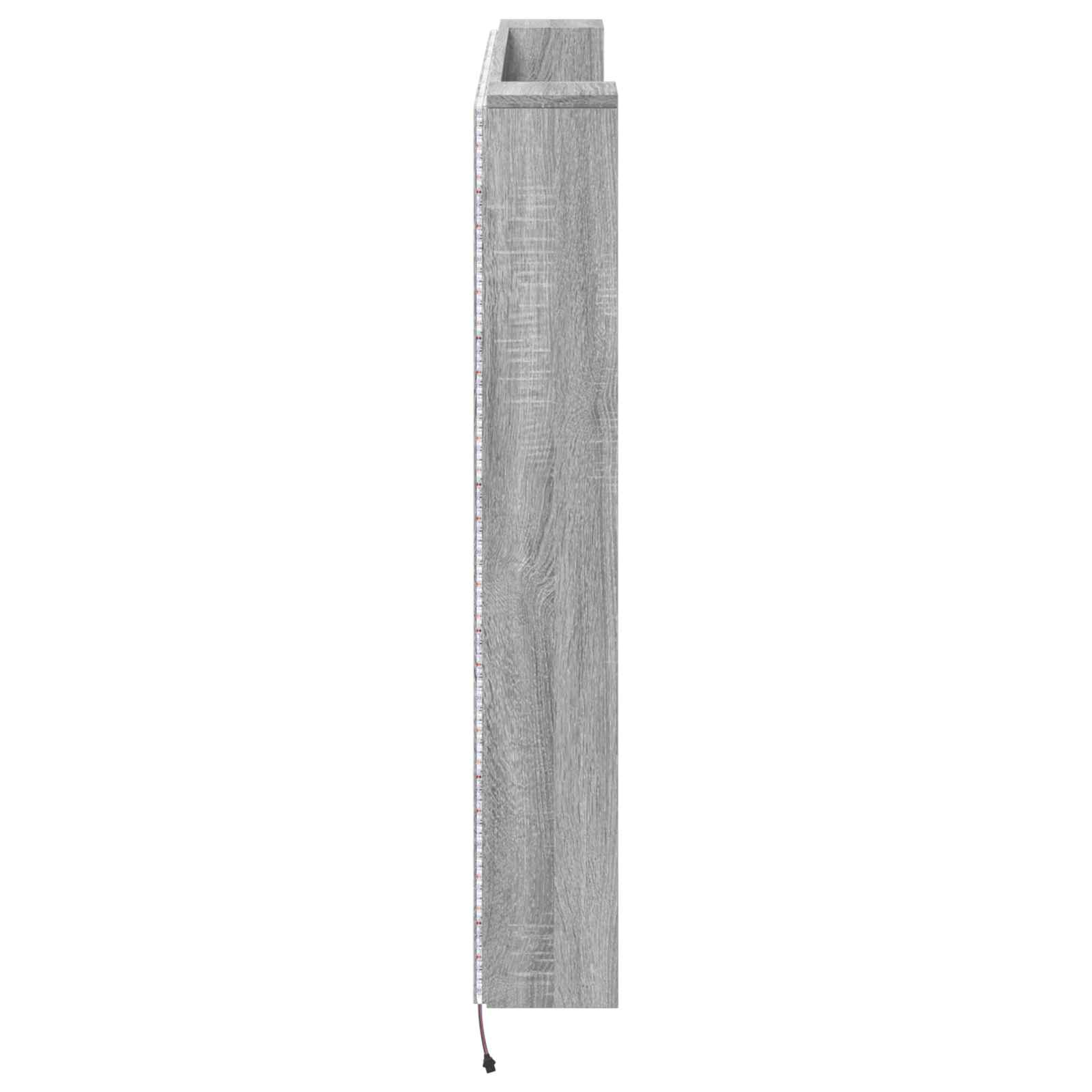 Kopfteil-Schrank Mit Led 140 X 16,5 X 103,5 Cm