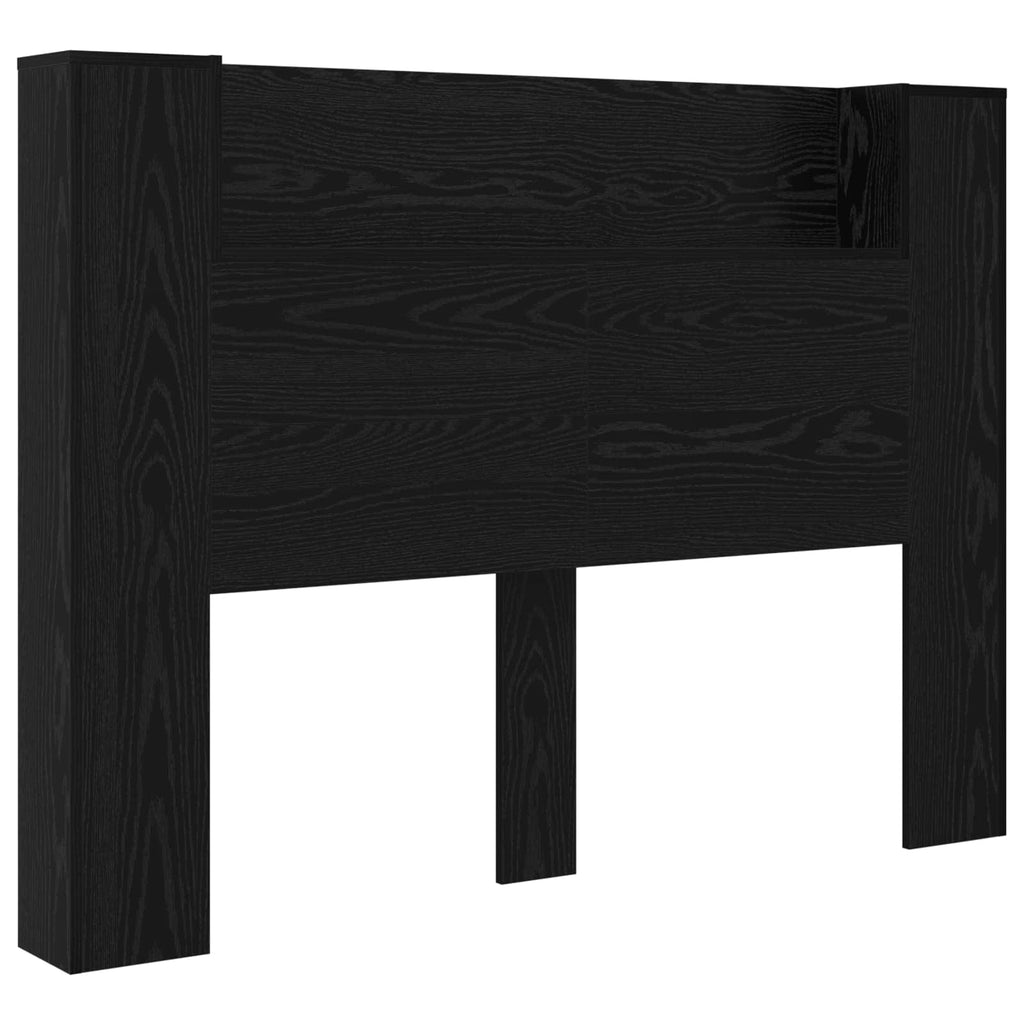 Kopfteil-Schrank Mit Led Schwarze Eiche 140 X 16,5 X 103,5 Cm