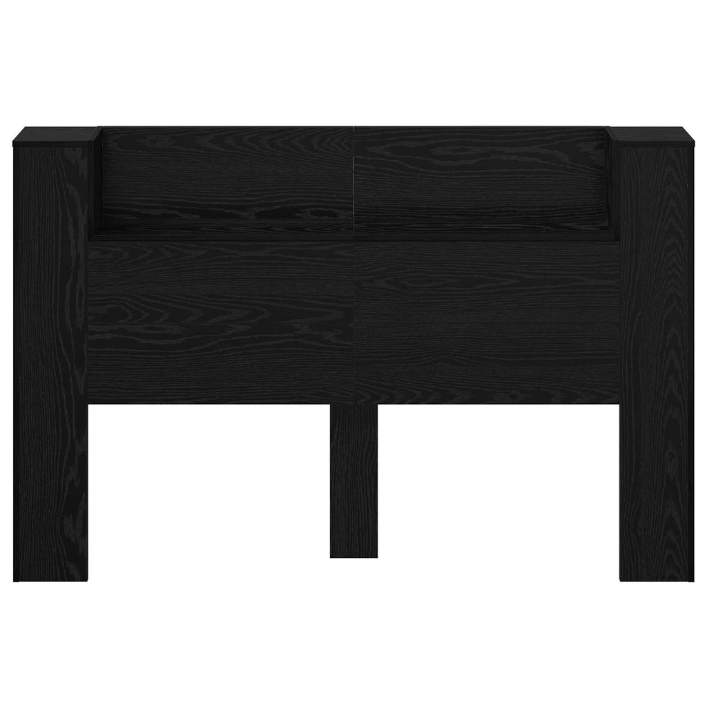 Kopfteil-Schrank Mit Led Schwarze Eiche 160 X 16,5 X 103,5 Cm