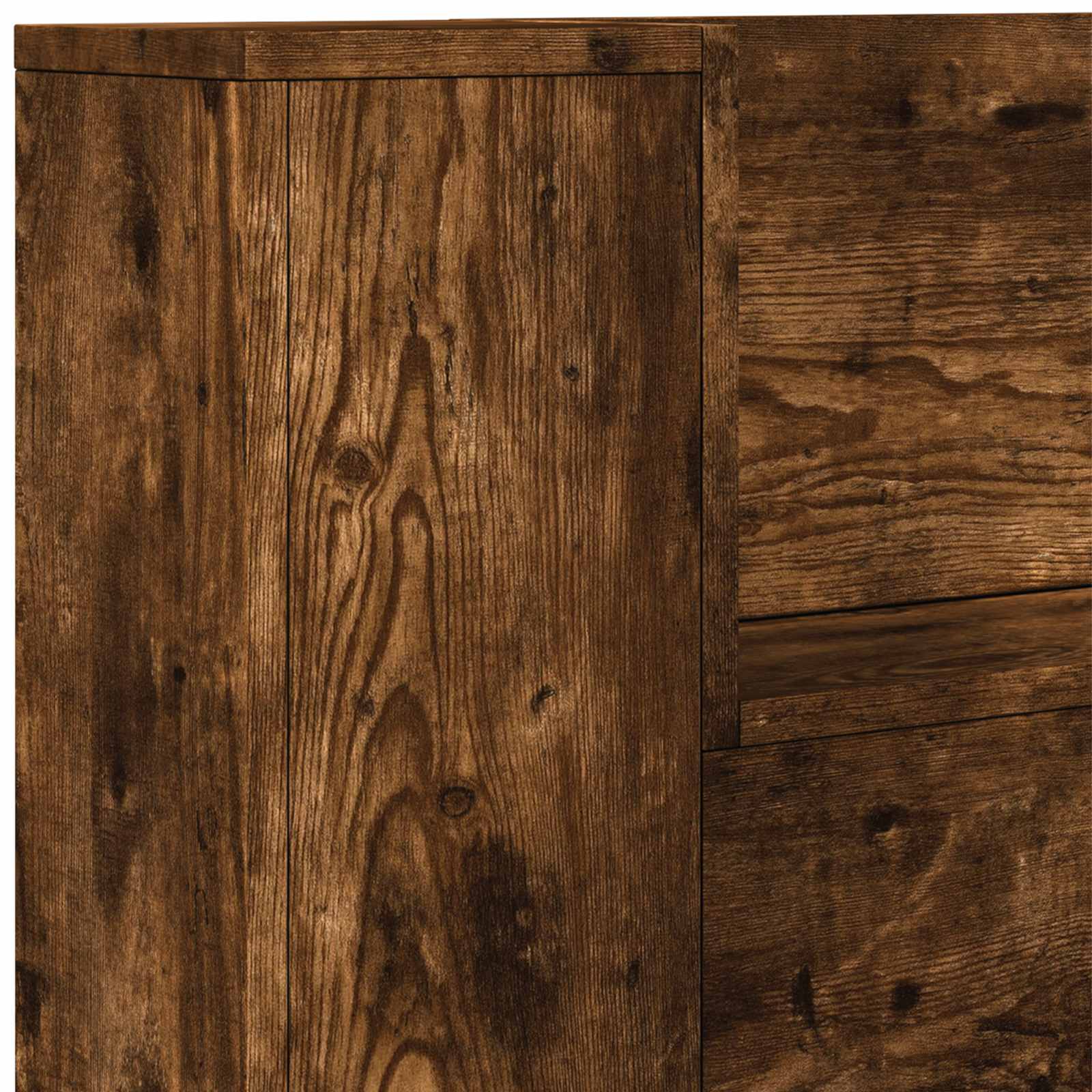 Kopfteil-Schrank Mit Led Holzwerkstoff