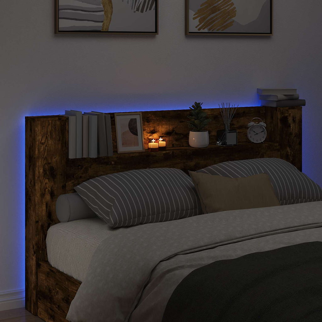 Kopfteil-Schrank Mit Led Holzwerkstoff