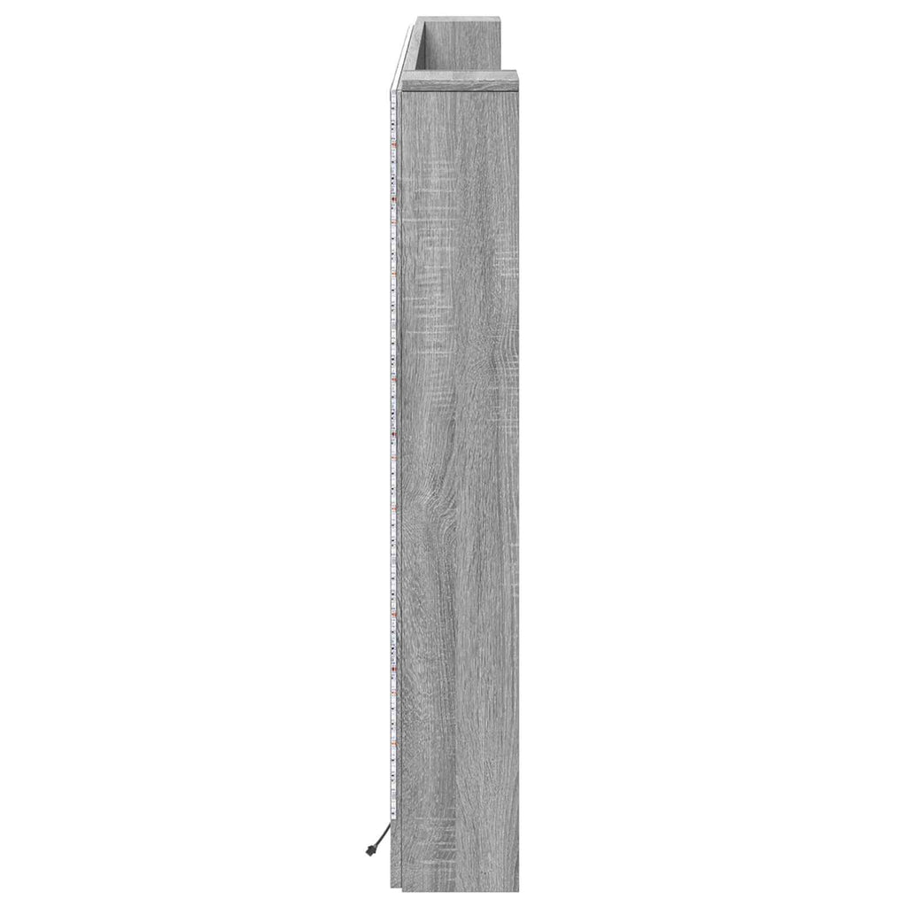 Kopfteil-Schrank Mit Led 180 X 16,5 X 103,5 Cm