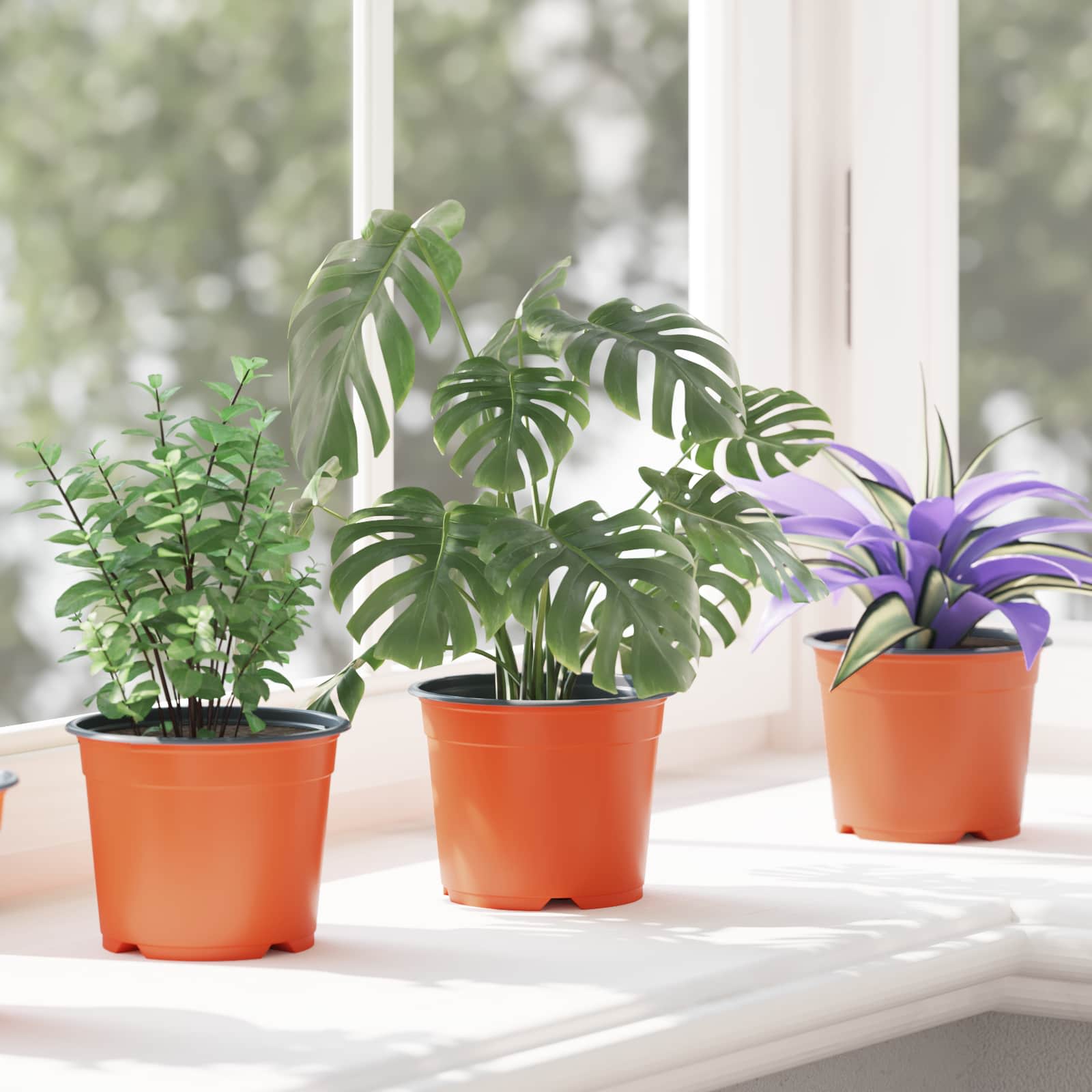 Runder Blumentopf 50 Pcs Terrakotta Ø 15 X 12,5 Cm Kunststoff