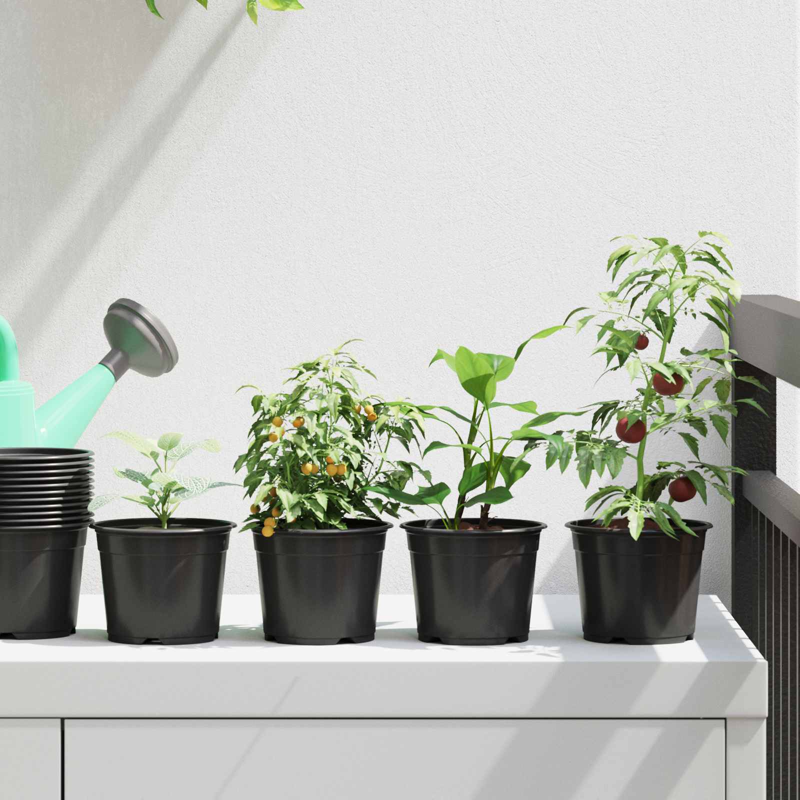 Runder Blumentopf 50 Pcs Terrakotta Ø 15 X 12,5 Cm Kunststoff