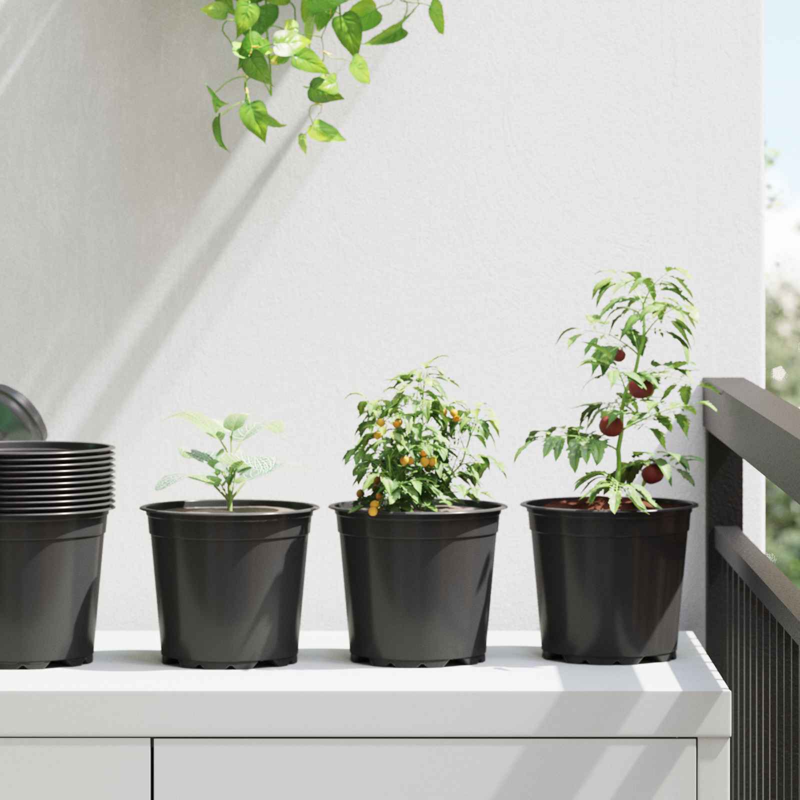 Runder Blumentopf 50 Pcs Terrakotta Ø 15 X 12,5 Cm Kunststoff